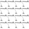 SOLUSTRE 40 Pezzi Clip Molla Scatto per Pagaia Clip Molla V a Forma in Metallo Argento Posizionamento Rapido e Sicuro e Palo Tenda Uso Esterno e Fissaggio Aste DIY