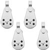 HONITANO Ruote per carrucola in Acciaio Inossidabile e Nylon, Set 4 Pezzi, per Barche a e Yacht, Sport Acquatici all'aperto, Facile Montaggio, Controllo Stabile