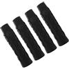 NESTINGHO 4 Pezzi Impugnatura Overgrip per Racchetta da Pickleball in Silicone Nero, Coprimanico Esagonale a Nido d'Ape, Antitraspirante e Assorbente, per Manico di Racchetta da Tennis