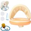 Générique Anello da nuoto per neonati con parasole rimovibile | Boa gonfiabile da 6 a 36 mesi, sedile regolabile, pompa a pedale e kit di riparazione inclusi, ideale per piscina,