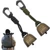 CHENNAN 2 Pezzi Campanella anti orso, Decorazione esterna campanello campeggio, Anti-Smarrimento Accessorio Campana, Versatile Per Escursioni All'aperto, Ciondoli per Zaini, Collane di Animali (A7)