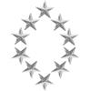 TOYANDONA 10 Pezzi Pedana Facile Metallo per Sci da Antiscivolo Snowboard Argento in Forma Stella Piramide, Autoaderente Installare Donna per Sport Invernali Uomini