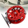 Stylebest Ruota da Pesca a Mosca Interamente in Metallo con Forza di Scarico per la Pesca Sul Ghiaccio, Design Ultraleggero e Resistente, Disponibile in Blu e Rosso, 1 Pezzo (mano destra rossa)