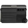 Steamy-E Single Zone 45 Roller, Frigorifero Elettrico a Compressore con Ruote, 12/24V DC e 100-240V AC, per Congelare e Raffreddare da -20℃ a +20℃, Ideale per il Campeggio, 45 Litri, Nero