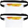 POPETPOP 2 Pezzi Waterproof Pouch Borsa per Telefono in PVC con Cintura Regolabile in Vita, Mani Libere, per Corsa e Nuoto