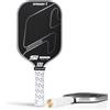 slamopus Racchette da pickleball in fibra di carbonio grezzo, T700, con nucleo in polimero a nido d'ape da 16 mm e overgrips, per pickle ball di alta qualità, controllo e rotazione e potenza migliorati