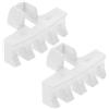 Alipis 2 Pezzi Riduttore di Carico per Racchetta da Badminton, Adattatore per Incordatura, PVC Bianco, Protezione per Alta Tensione, per Macchina Incordatrice e Accessori Racchetta