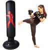 GOWENIC Sacco da Boxe Gonfiabile Stabile 160 Cm con Base Spessa 65 Cm |Sacco di Sabbia Fitness in PVC per Allenamento per Adulti e Bambini,