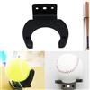 Serenophile Supporto per mazza da baseball, supporto da parete per racchette da tennis, espositore verticale, rivestito in gomma, antigraffio, facile da installare, per casa, ufficio, palestra