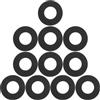 Toyvian 10 Pezzi Imbottitura Colore Nero in Schiuma Eva Autoadesiva Protezione per Ossa della Caviglia per Scarponi da Sci e Snowboard per Sport Invernali e Snowboarding