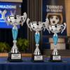 D&Vlab Tris Coppe Trofei 43 40 36 cm con targhetta Personalizzata Omaggio per Premiazioni Tornei Gare Eventi Manifestazioni