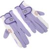 NULYLU Guanti da Golf per Donna 1 Paio in Pu e Tessuto Design Minimalista, Vestibilità Flessibile e Presa Stabile per Golfing Sul Campo