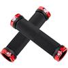 Generic Manopole per manubrio di mountain bike, con doppia chiusura dritta, 1 paio