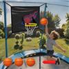 ZPAIO Canestro da basket per trampolino, regolabile, per trampolino, con 3 mini palline e pompa, accessorio universale per trampolino di tutte le età, tappeto elastico basket Fit 8 10 12 14 15 16FT