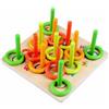 Baoblaze Toss Board Pannello Allenamento Manuale Gioco Coordinazione Occhio Mano Tavola Inserimento Anelli Pioli Verticali Legno per Bambini con Bisogni, Anelli Numerici Colorati