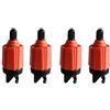 NexRen Adattatore per pompa ad aria in plastica, 4 pezzi, design a prova di perdite (arancione)
