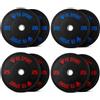 Fitness Discount Set Bumper Plates Olimpici 180 kg (4x20 kg + 4x25 kg) | Dischi Olimpici in Gomma con Foro 50 mm per Bilanciere, Weightlifting, Cross Training, Powerlifting e Home Gym