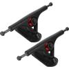 JECOMPRIS 2 Pezzi Truck per Skateboard e Skateboard Bridge in Lega di Alluminio Nero Ligero e Ammortizzante per Principianti e Rider Esperti Outdoor e Park