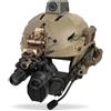 Generic Set Casco Tattico 8 Pezzi con Cuffie Audio, Modello NVG e Maschera Facciale