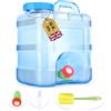 Starnearby Contenitore d'acqua da 20 litri con rubinetto, secchio d'acqua portatile in plastica con rubinetto, facile da pulire, senza BPA, per campeggio all'aperto, feste, furgoni, camper, scuola