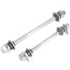 DEARMAMY 2 Pezzi ASSE Mozzo Solido per Bicicletta BMX e Road Bike in Ferro Argento, Facile da Smontare e Resistente, Strumento Riparazione per Mozzo Anteriore e Posteriore Colore Casuale