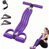 SHUOHONG Elastici Fitness 4 Tube Elastic Yoga Strap Expander, Elastico Palestra, Materiale in Lattice, Banda Elastica Fitness con Impugnatura Antiscivolo per Allenamento Completo (100 Libbre)