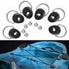 Marchfunny Kit di 6 anelli a D per barche in acciaio inox, con viti