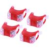 VALICLUD 4 Pezzi Luce Posteriore LED per Bicicletta Rossa in Silicone Alta Luminosità per Mountain Bike e Manubrio 2 Batterie Cr2030 Incluse