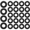 TOYANDONA 24 Pezzi Anelli Antigoccia in PVC Nero per Pagaie SUP e Carbonio, Resistenti all Usura e Blocca Acqua, per Uso Professionale e Kayak Frequente