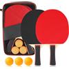 Kasanni Set Ping Pong Professionale Con 2 Racchette, 3 Palline e Borsa Da Trasporto