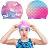 ZDQC 2 Pezzi Cuffie Nuoto Bambino,Cuffie Piscina Bambini,Cuffia Silicone Bambina,Cuffia per Piscina Bambini in Silicone