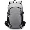 rockible Zaino da Trekking Zaino Escursionismo Zaino Outdoor Zaino Sportivo in Tessuto Idrorepellente con Scomparto Frontale con Cerniera Tasche Laterali in, Array, Grigio