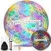 YOOHBERRYS Pallone da calcio luminoso, misura 5, con pompa, borsa portaoggetti, borsa a rete, per interni ed esterni