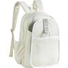 rockible Zaino Tennis Zaino Sportivo Borsa Racchette Zaino da Tennis Sacca Racchette in Tela con Spallacci Imbottiti Scomparti Porta Borraccia Adatto per, Beige, Beige