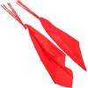 GALPADA 2 Set Red Dance Ribbons con Bacchetta, Nastro da Danza Rosso in Tessuto e Plastica, Accessorio per Spettacoli di Danza e Ginnastica,