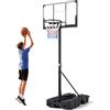 LIFEZEAL canestro basket esterno Altezza Regolabile 230-305 cm, canestro da basket Portatile con Ruote, Base Riempibile, Tabellone in PC, per Esterno, Interno, per Adulti Professionale