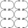 DINHEAROM 2 Set Appendiabiti da Tasca per Biliardo, Accessorio per Tavolo da Biliardo in Lega di Alluminio Nero, Installazione Rapida, Compatibilità, per Sala Giochi Indoor