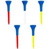 NUSITOU 5 Pezzi Tee da Golf in Gomma e Plastica, 74mm, per Allenamento Golfistico, a Bassa Resistenza, Facile da Trasportare, per Principianti Colore Casuale