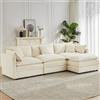 JIEXI Divano angolare modulare a U/L, 3+1 posti, Beige