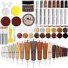 DEWEL Kit Riparazione Legno 18 Colori, Stucco 100g e 8 Pennarelli