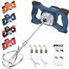 IMAYCC Trapano Miscelatore Elettrico 2100W, Miscelatore per Malta e Cemento Portatile, Agitatore M14 Regolabile, Frusta Professionale per Vernice, Boiacca, Malta, Cemento e Foraggio, Colla, Calcestruzzo(Blu)