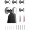 BGL Ganci da parete senza perforazione, resistenti, ganci per asciugamani, per bagno, cucina, armadi, porte, in ottone cromato, confezione da 5