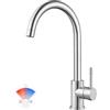 CECIPA Rubinetto Lavello Cucina, Arco Alto Miscelatore Cucina Acciaio Inox