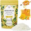 VEGISHINE Cera D'api Bianca Biologica 2.3KG, Cera D'api Gialla Pura e Naturale al 100% per La Cura Della Pelle Fai Da Te, Balsamo per Labbra, Smalto, Lozione, Sapone e Accessori per La Fabbricazione di Candele