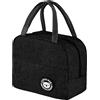 Jewan Piccola Borsa Termica 6L Frigo Porta Pranzo, Borsa per Ufficio, per Escursionismo, Picnic All'aperto, Barbecue (Nero)