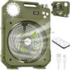 OAUEOR Ventilatore da Campeggio con Luce LED, Ventilatore da tavolo portatile Senza Fili, 100 Velocità, Oscillazione Automatica, 12H Timer/Telecomando, per Casa, Tenda, Viaggio