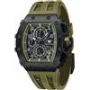 TSAR BOMBA Orologio Uomo Tonneau Design Impermeabile 50M con Cinturino in 316 Acciaio Lunetta Regalo Uomo Militare Cronografo Orologio da Design Elegante