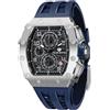 TSAR BOMBA Orologio Uomo Tonneau Design Impermeabile 50M con Cinturino in 316 Acciaio Lunetta Regalo Uomo Militare Cronografo Orologio da Design Elegante