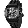 TSAR BOMBA Orologio da uomo automatico scheletro meccanismo apparente per uomo, orologio di lusso barile zaffiro impermeabile 50 m resistente marca rettangolare subacquea sport militare regalo uomo