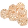 KOCKSHION Paralume Sfera Intrecciata Mini in Bambù, 6 Pezzi Beige
